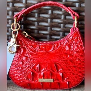 NWT Brahmin Lollie in RED EMBRACE Melbourne Micro Bag Wristlet